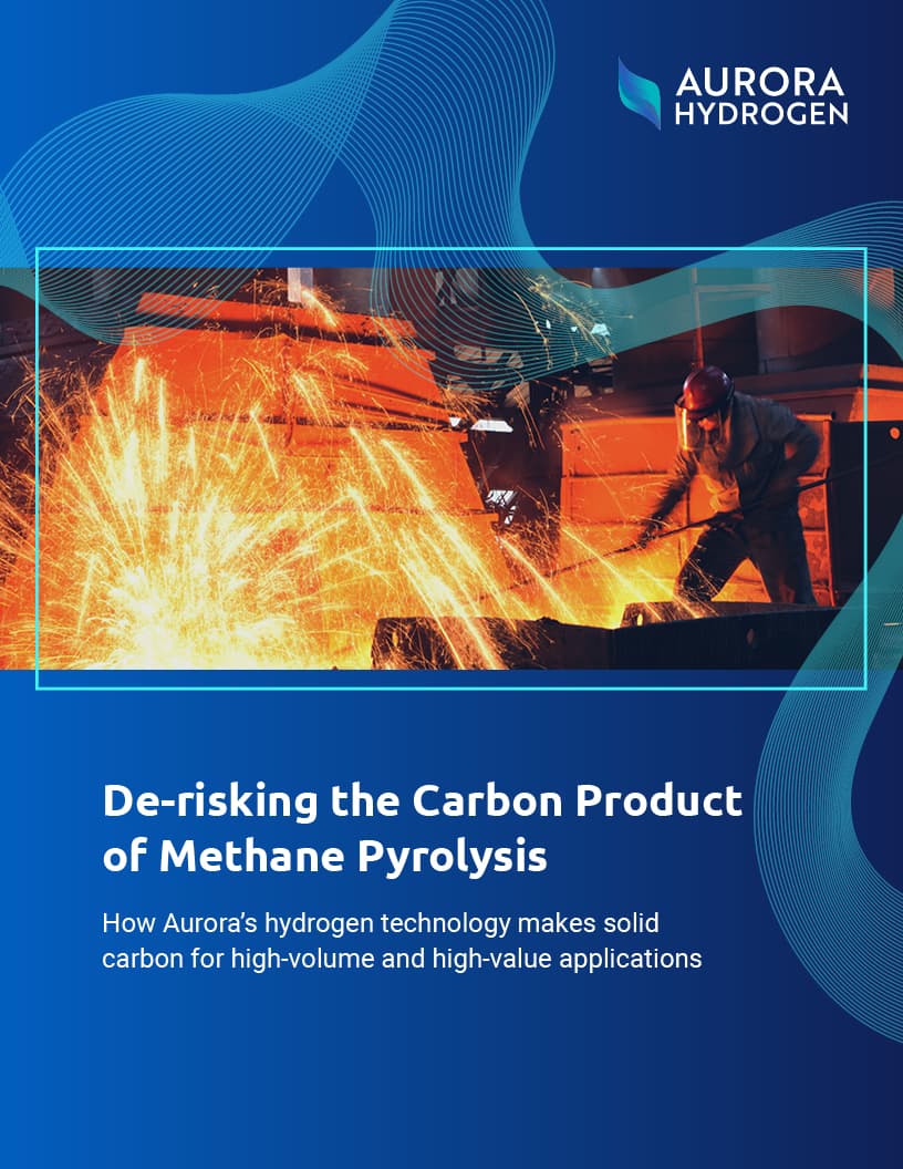 Cover of white paper titled "De-risking the Carbon Product of Methane Pyrolysis"